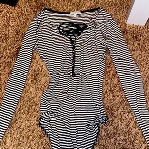 striped button up shirt